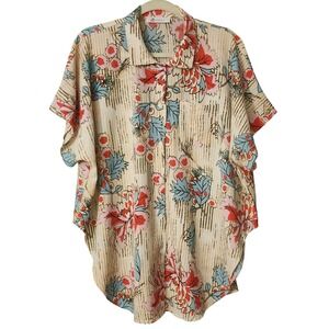 CUPSHE Women's Multicolor Floral Tropical Swimsuit CoverUp, S